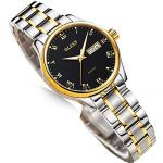 Ladies Watches with Date,Casual Quartz Stainless Steel Women Watch