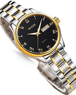 Ladies Watches with Date,Casual Quartz Stainless Steel Women Watch
