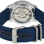 Seiko Automatic Stainless Steel Watch with Blue Band