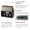 Dynamic Dark Burl Watch Winder - LCD Touchscreen, LED Backlight, and 3+5 Storage Compartment