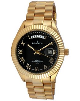 14K All Gold Plated Big Face Luxury Watch