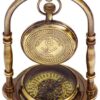Vintage Marine Maritime Desk and Shelf Clock with Direction Compass