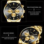 CRRJU Men's Multifunctional Chronograph Watch – Golden Black Elegance for Every Occasion! 🌟