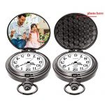 Pocket Watch Father Chain Engraved Black