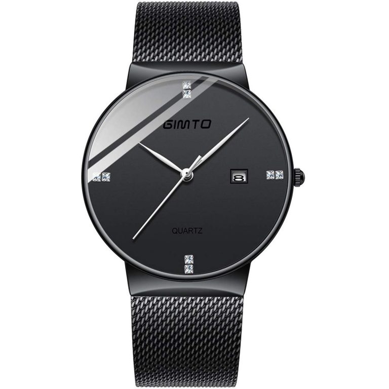 Deep Blue Ultra Thin Wrist Watches for Men