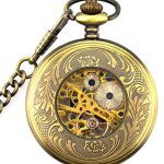 Skeleton Mechanical Copper Retro Pendant Pocket Watch