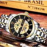 Mens Watches Gold Mechanical Automatic Self-Winding