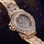 Round Crystal Rhinestone Diamond Watch Women