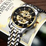 Mens Watches Gold Mechanical Automatic Self-Winding