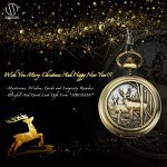 SIBOSUN Pocket Watch with Chain Deer Reindeer Woodland