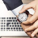 Mens Quartz Watch, Roman Numeral Business Casual Fashion