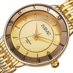 August Steiner Diamond Hour Markers On Stainless Steel Bracelet 