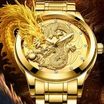 Udaney -Mens-Gold-Dragon-Watches-Golden Business