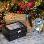 BEWISHOME Watch Box Organizer 20 Men Display Storage Case