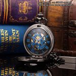 Pocket Watch with Box and Chain Personalized Custom Engraving