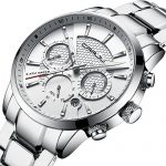 CRRJU Watches for Men,Chronograph Elegant Business Date Analog