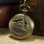 ManChDa Antique Mens Pocket Watch Skeleton Mechanical