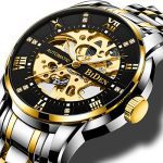 Mens Watches Gold Mechanical Automatic Self-Winding