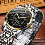 OLMECA Dress Quartz Watches Stainless Steel Chronograph Calendar