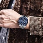 BENYAR - Wrist Watch for Men, Stainless Steel Strap Watches
