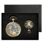 YISUYA Vintage Bronze Doctor Who Retro Dr. Who Quartz Pocket Watch