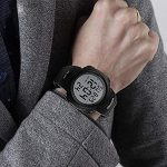 Sport with the Mens Digital Sports Watch – Waterproof, Shock Resistant, and Packed with Features in Sleek Black Design