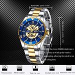 Mens Watches Mechanical Automatic Self-Winding Stainless Steel Skeleton