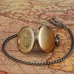 Black Chain Quartz Gift Brother Engraved Pocket Watch