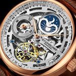 Stührling Original Rose Gold Watch for Men Skeleton Watch