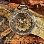 SIBOSUN Pocket Watch Mechanical Skeleton Antique Men