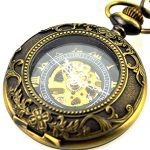 Skeleton Mechanical Copper Retro Pendant Pocket Watch