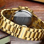 CRRJU Mens Watches Fashion Business 3-Sub Dial Full Steel