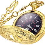 Vintage Pocket Watch Roman Numerals with Chain