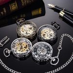 Steampunk Transparent Open Face Pocket Watch