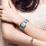 Rectangle Rose Gold Women Watch SKMEI