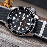22mm Black / Grey Edges - BARTON Jetson NATO Style Watch Strap