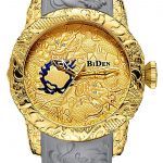 Dragon Watches for Men 3D Engraved Big Face Gold Watches