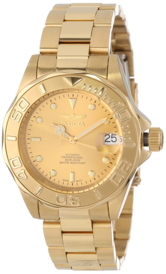 Automatic Watch Gold Invicta Men's Pro Diver