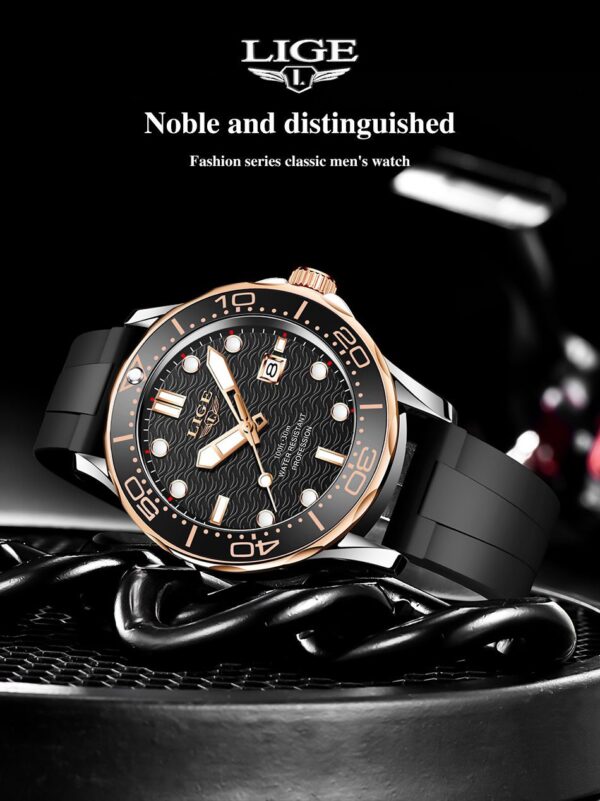 LIGE Top Brand Luxury Sports Men Quartz Wristwatch LIGE Top Brand Luxury Sports Men Quartz Wristwatch