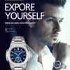 Leather Bell Wrist Watch Men Chronograph Water Resistant