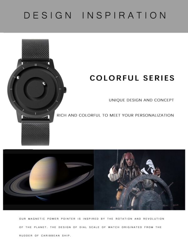Blue Gold Magnetic Metal Multifunctional Watch