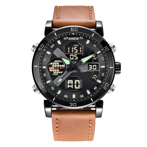 Command Your Time with Precision: Waterproof Quartz Digital LED Sports Watch for Men - Ideal for Casual, Business, and Outdoor Adventures Command Your Time with Precision: Waterproof Quartz Digital LED Sports Watch for Men - Ideal for Casual, Business, and Outdoor Adventures