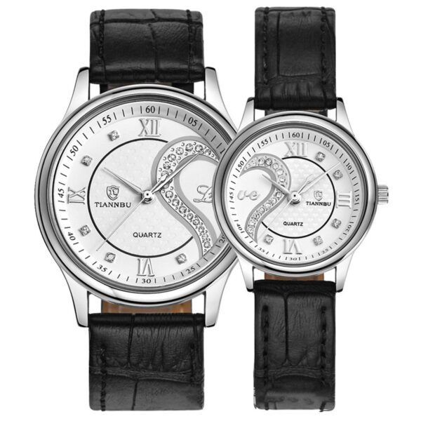 Ultrathin Leather LOVE Romantic Couple Wrist Watch Ultrathin Leather LOVE Romantic Couple Wrist Watch