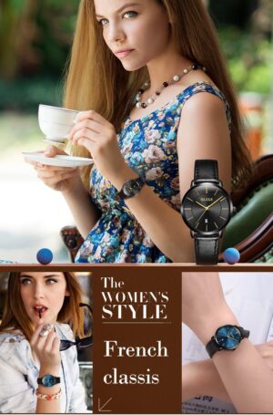 Timeless Elegance: Ultra-Thin Leather Couple Wristwatches