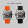 Watch Business Automatic Wristwatch with Silicone Leather