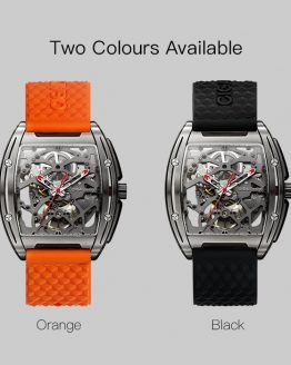 Watch Business Automatic Wristwatch with Silicone Leather