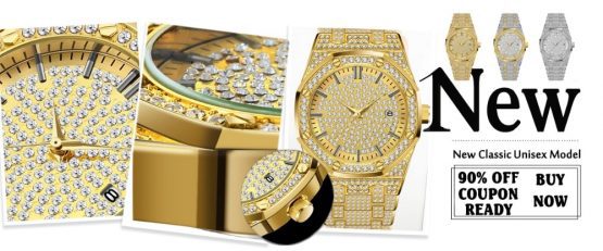 Butterfly Women Watches Diamond 18K Gold Watch