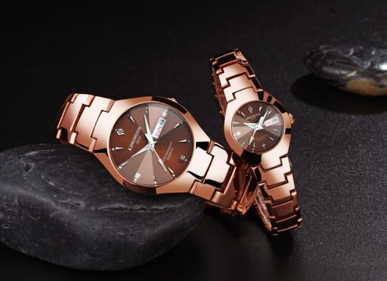 Matching Dual Calendar Wrist Watches for Lovers