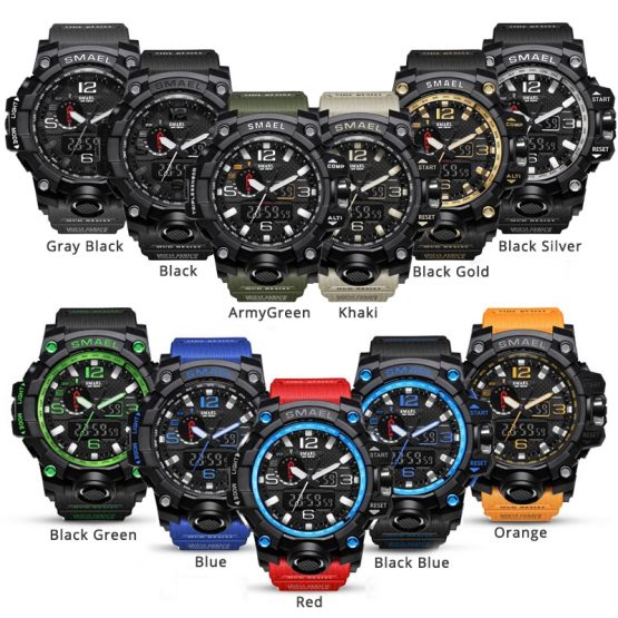 Brand Men Sports Watches Dual Display