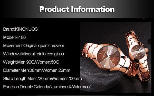 Matching Dual Calendar Wrist Watches for Lovers Matching Dual Calendar Wrist Watches for Lovers